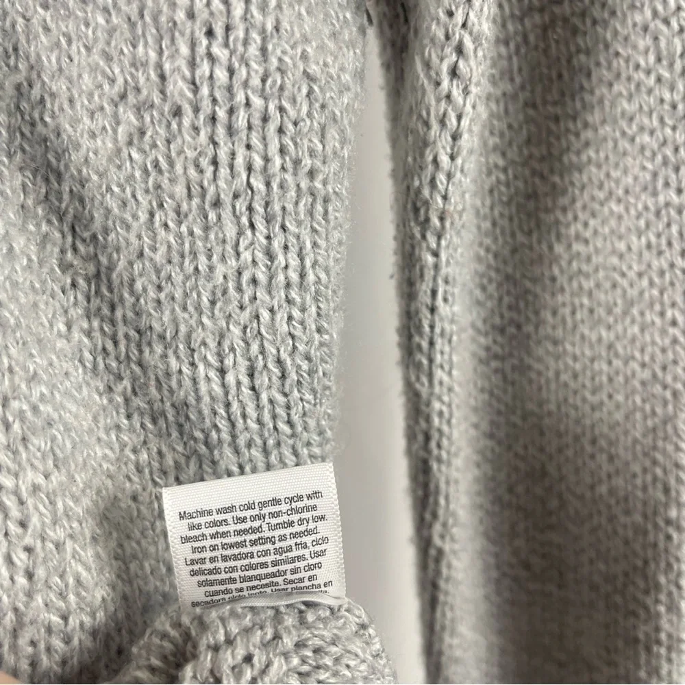 a.n.a Medium Cowl Neck Sweater with Diamond Pattern Bubble Sleeve Pullover